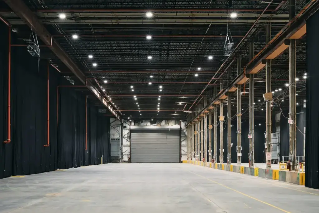 Large empty warehouse venue space