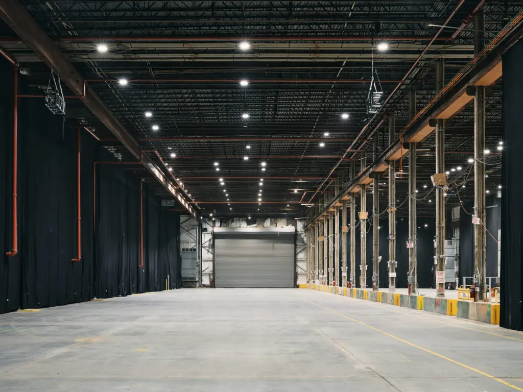 Large empty warehouse venue space