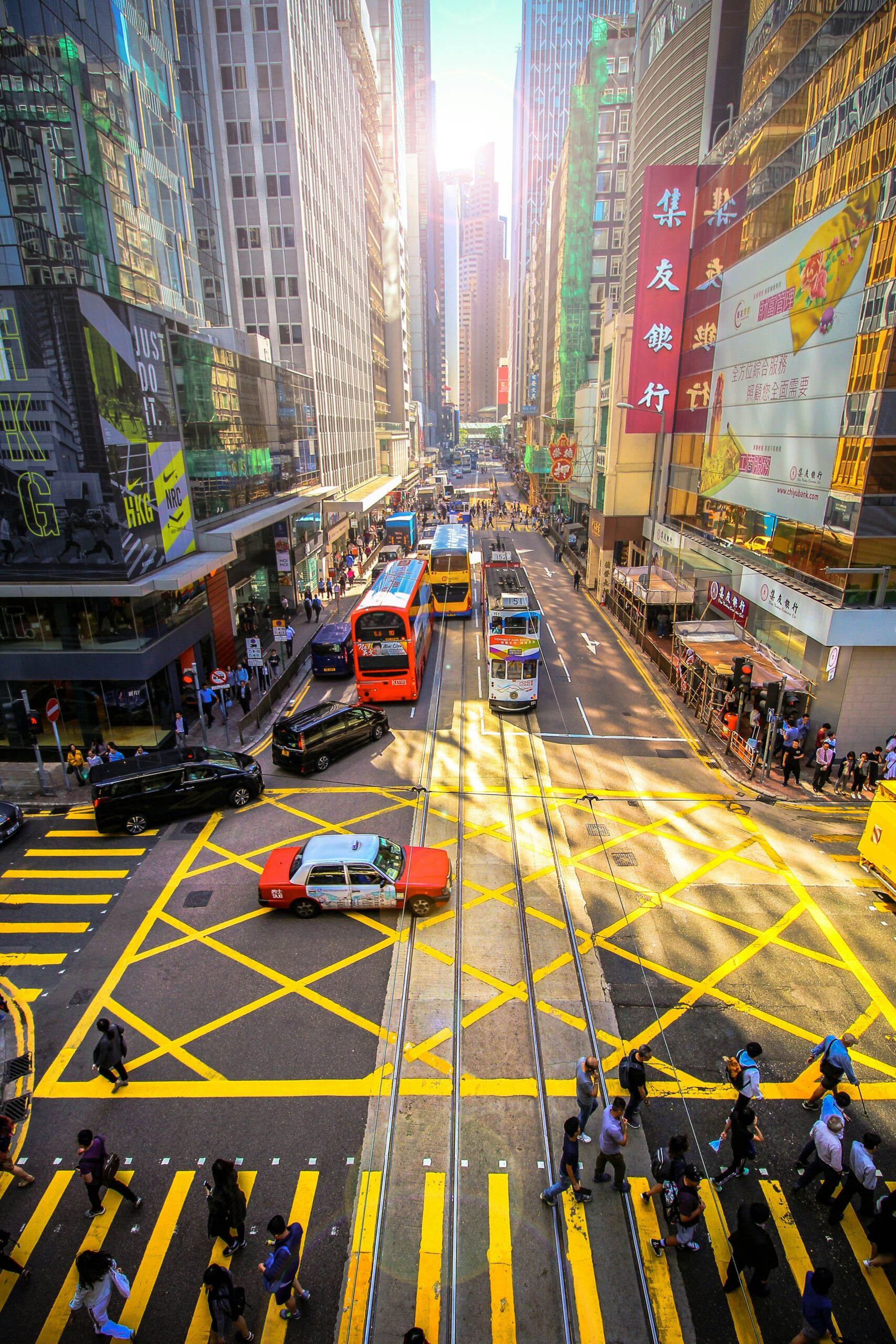Pedestrian crossing in Hong Kong