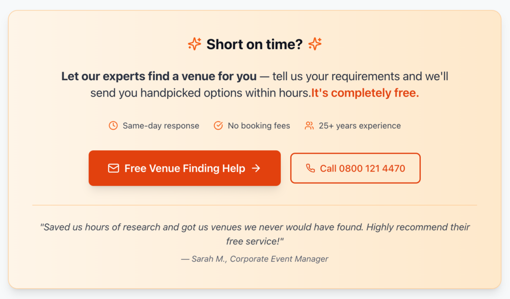venue finding service