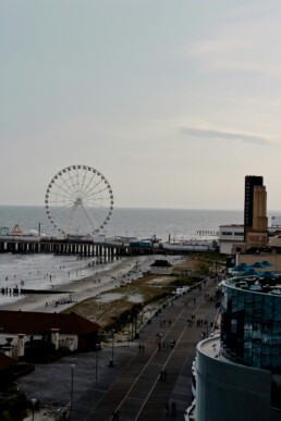 View of the observation wheels in Atlantic City
